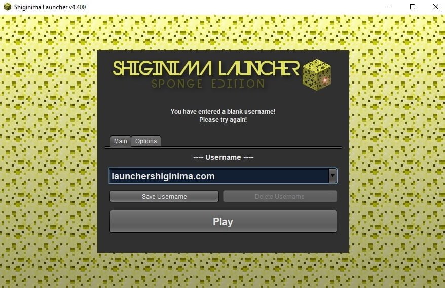 Minecraft-launcher doesn't start correctly, only opens a blank