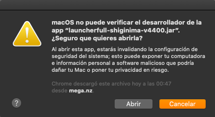 Abrir Shiginima Launcher Mac Ios